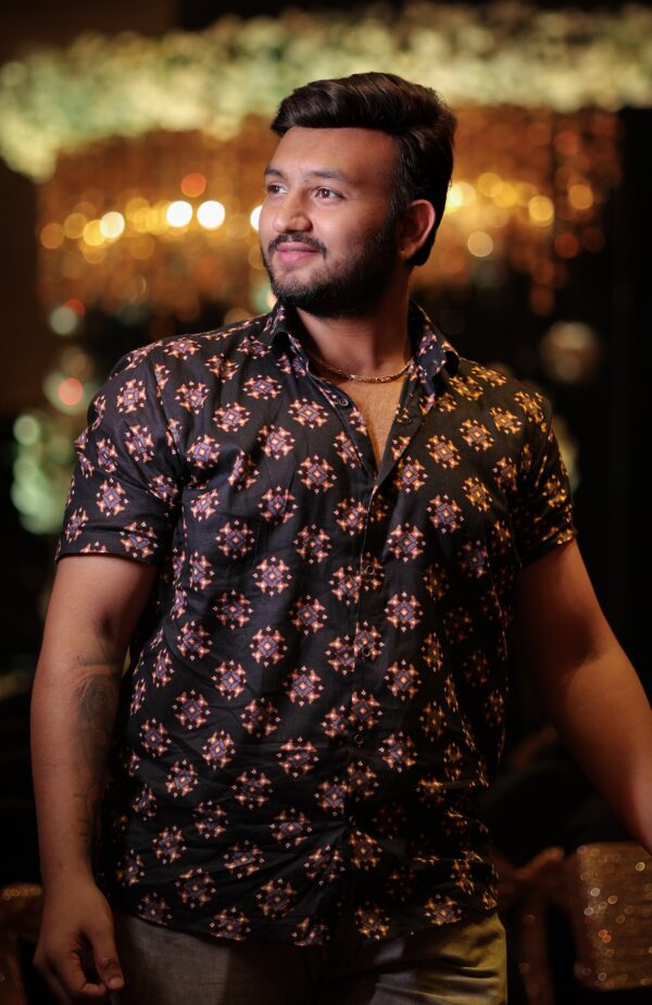 SHYAAM SHIRT | Black Printed Unisex Shirt